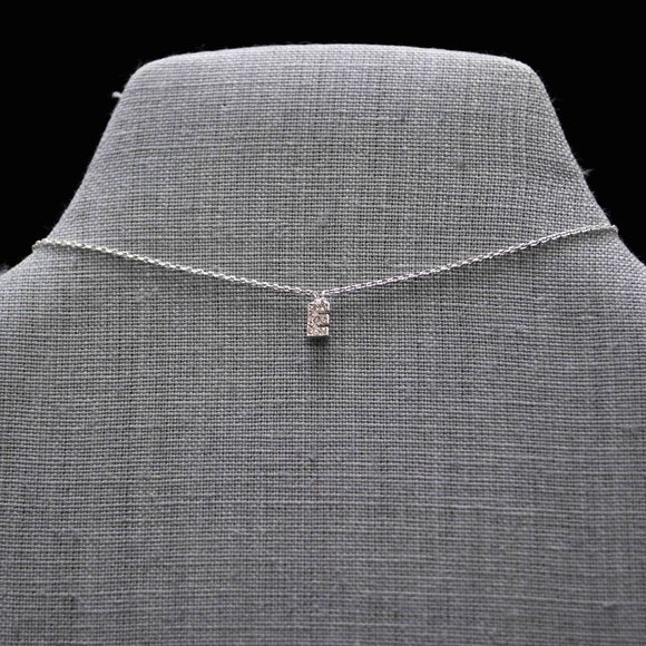 mini Initial crystal pendant necklace Clavicle Necklace - Picture 13 of 17